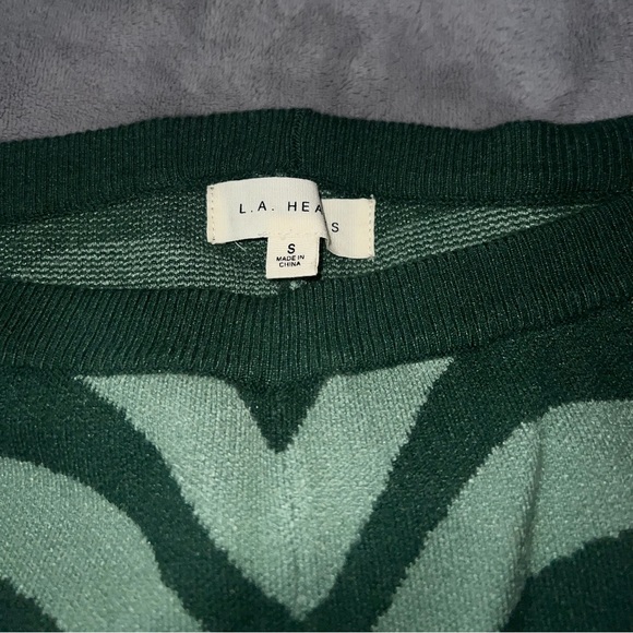 L.A. Hearts by Pacsun Green Printed Sweater Flare Pants - Picture 2 of 3